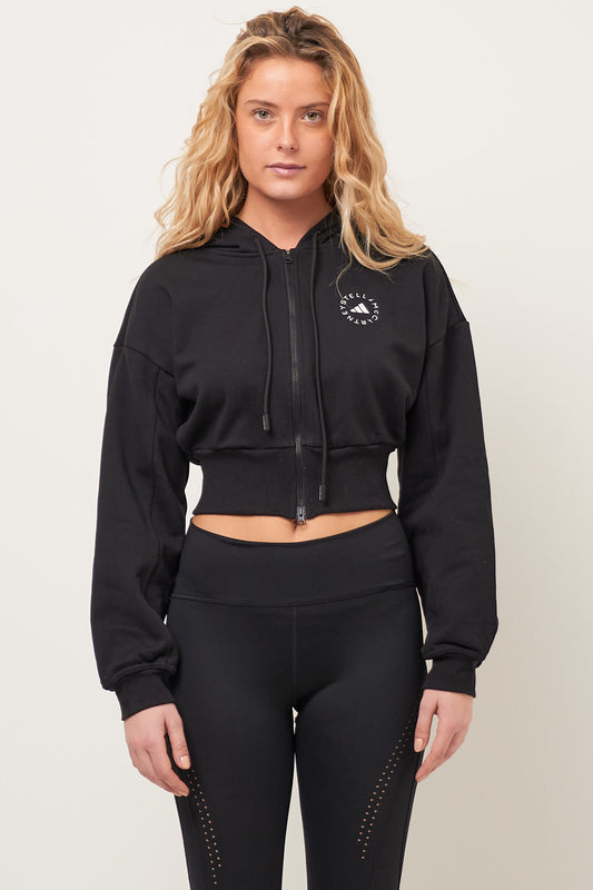 aSMC Cropped Hoodie Black