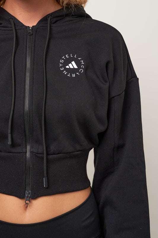 aSMC Cropped Hoodie Black