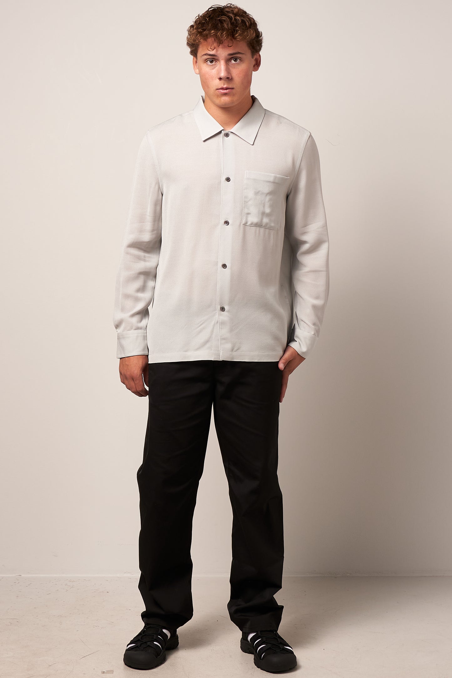 Farm Shirt Ice Crepe Grey