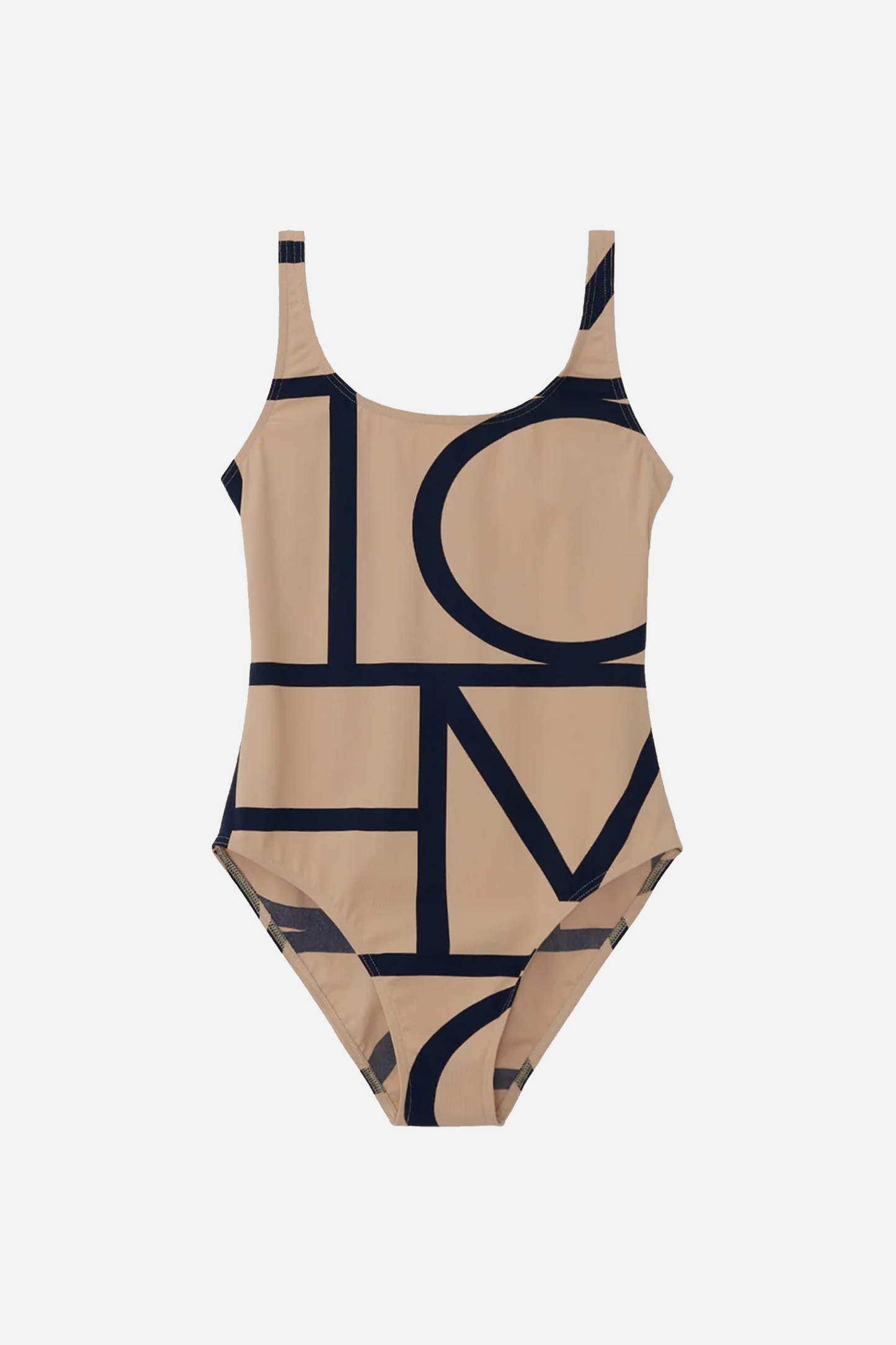 Monogram Swimsuit Beige