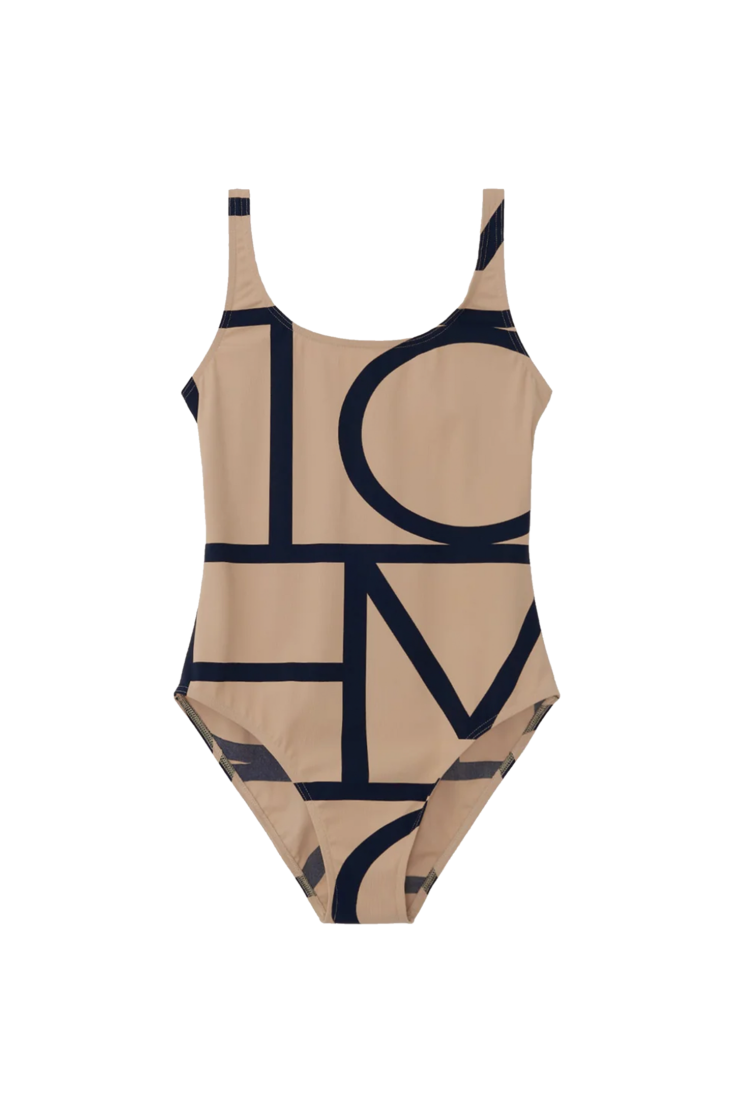 Monogram Swimsuit Beige