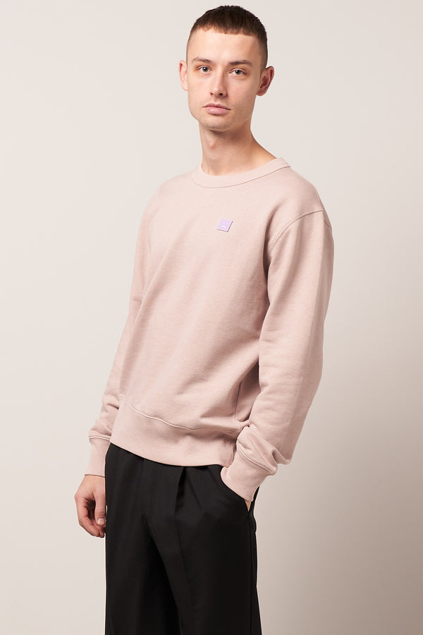 Crew Neck Sweatshirt Violet Pink Melange