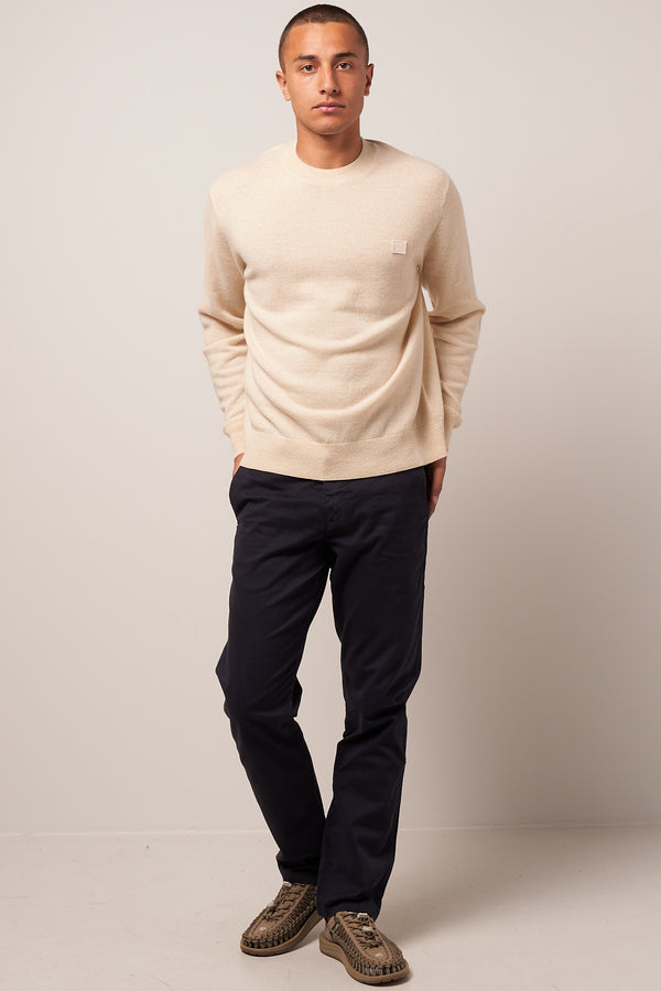 Face Knitted Sweater Oatmeal Melange