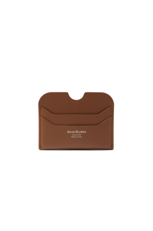 Leather Card Holder Camel Brown