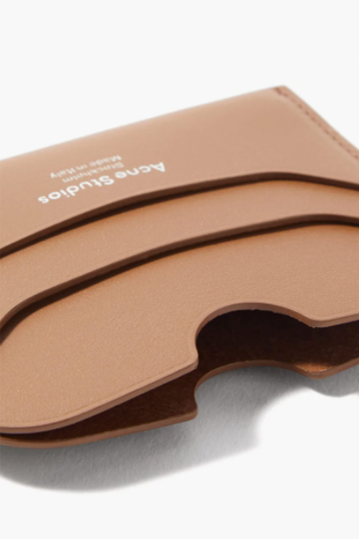 Leather Card Holder Camel Brown