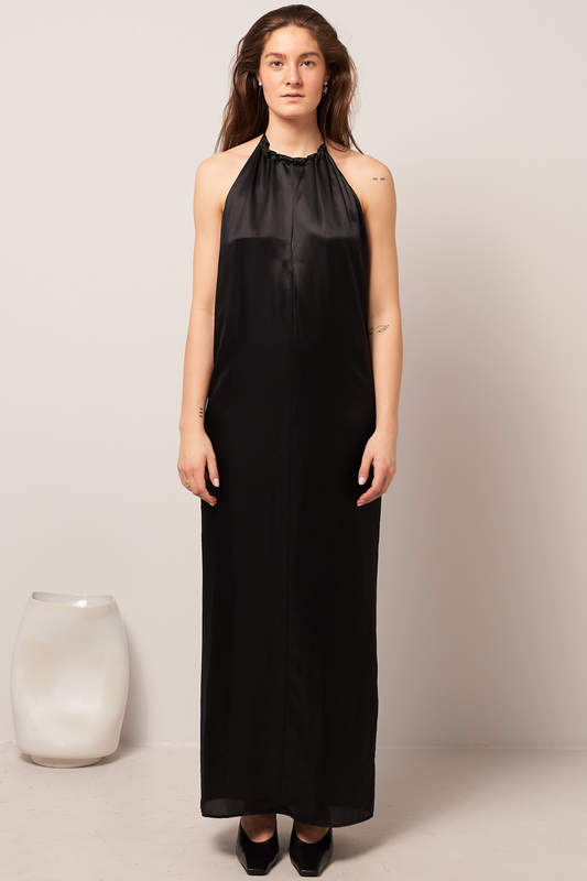 Satin Dress Black