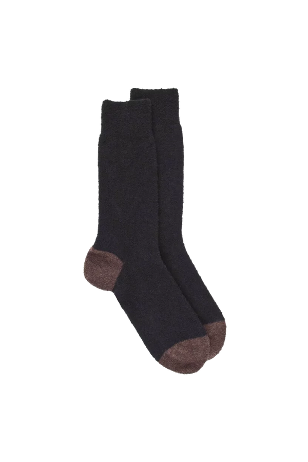Polar Fleece Wool Socks Black/Coffee