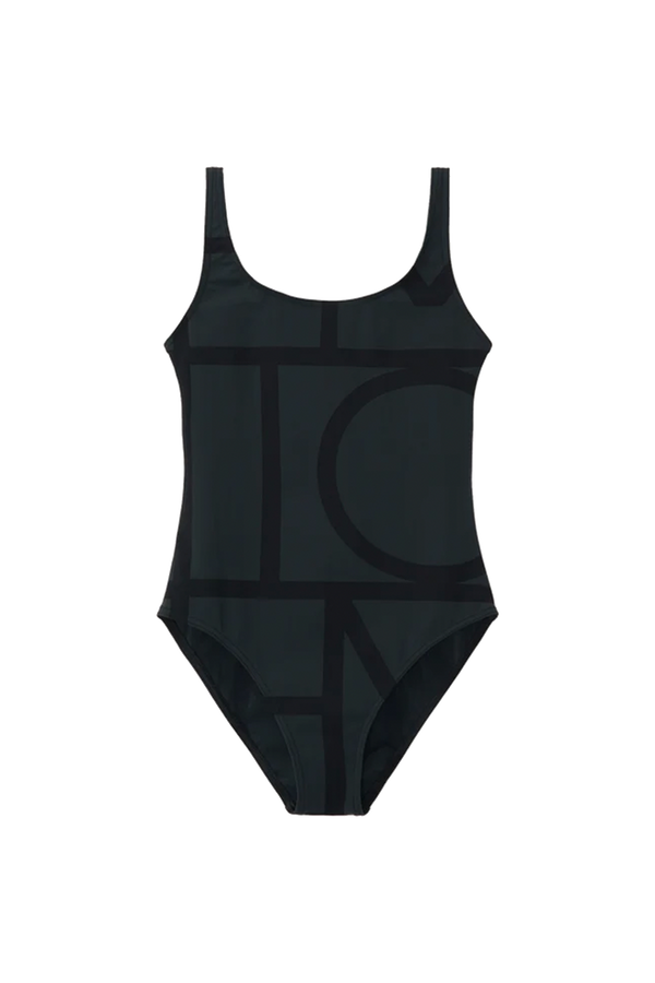Monogram Swimsuit Black
