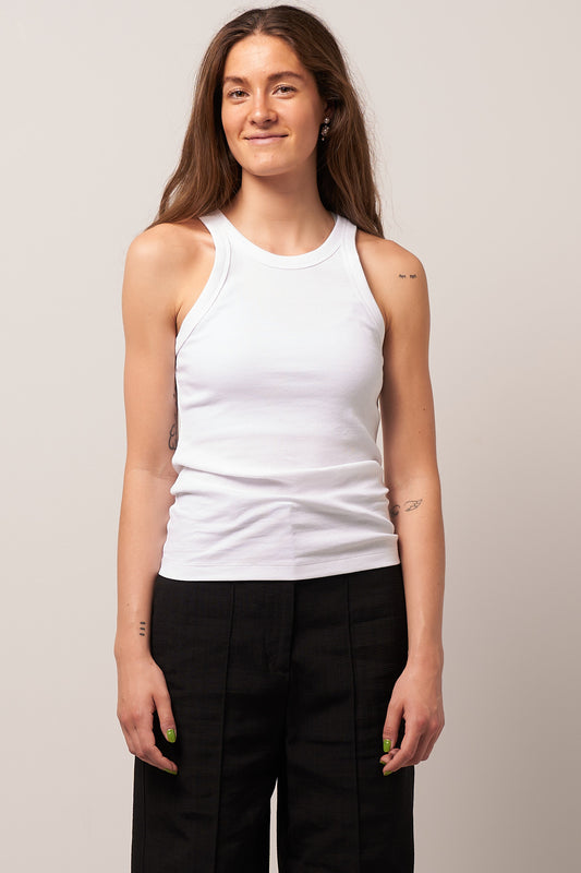 Curved Rib Tank White