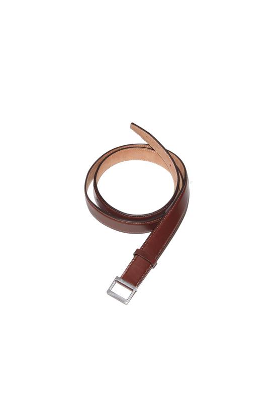 Leather Buckle Belt Brown